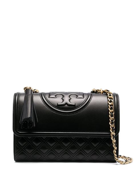 Borsa a spalla Fleming Tory Burch in nero - donna